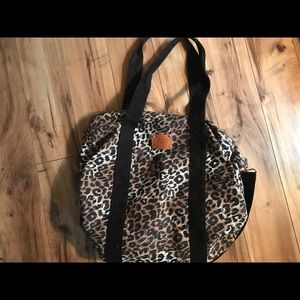 Pink name brand 17x17 overnight bag